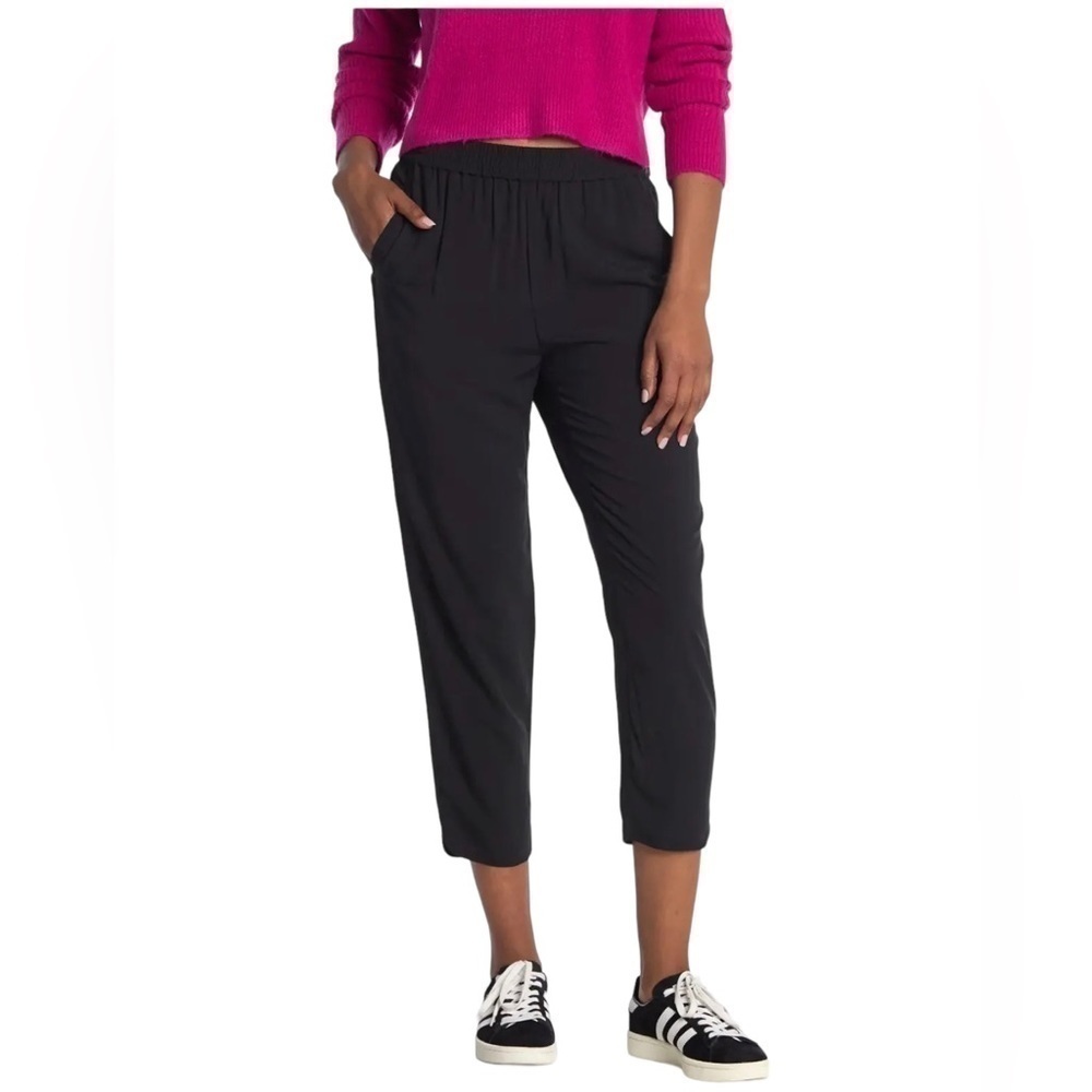 Madewell - Dolphin Hem Track Trousers Black Casual Pants Sz M - Picture 1 of 7